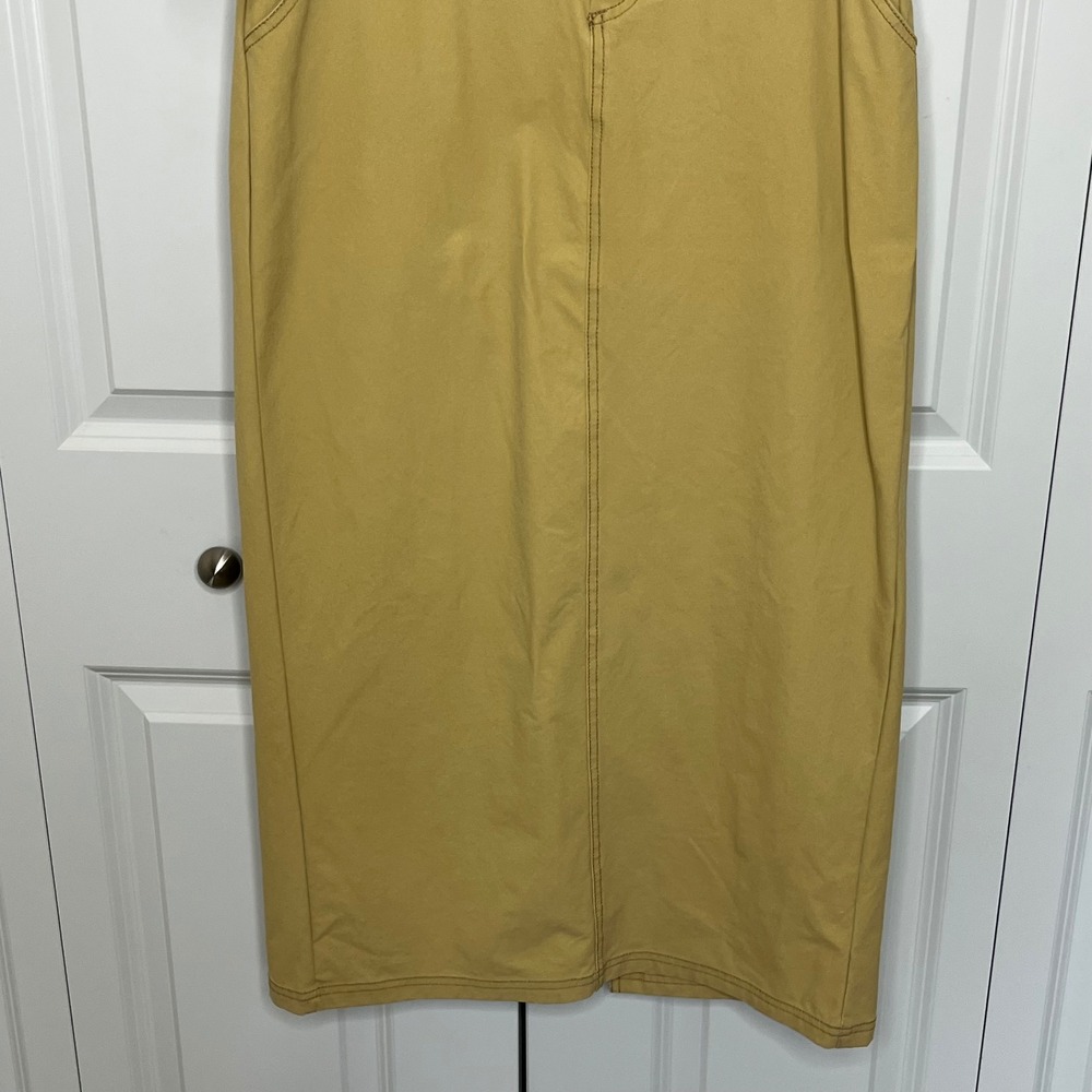 Zara Strapless Cargo Dress Size Medium NWT Belted Utility Midi Dress - Picture 7 of 16